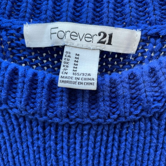 Forever 21 Blue Sweater - Picture 2 of 4